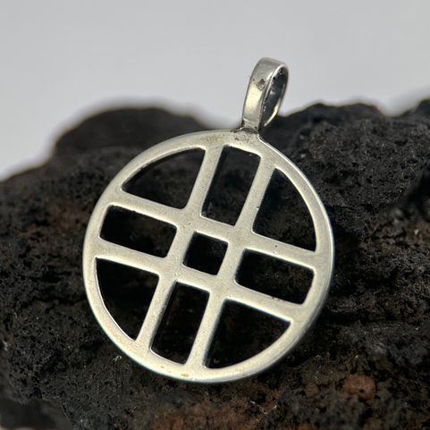 DOUBLE CROSS, SILVER PENDANT