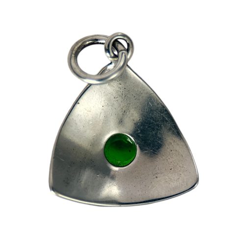 BOUDICCA, STERLING SILVER PENDANT WITH GREEM GLASS