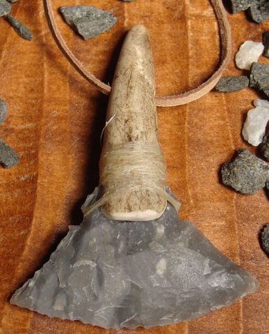 PALEOLITHIC KNIFE PENDANT, DECORATION