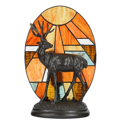 DEER IN THE EVENING SUN TABLE LAMP ART DECO, HOLLAND