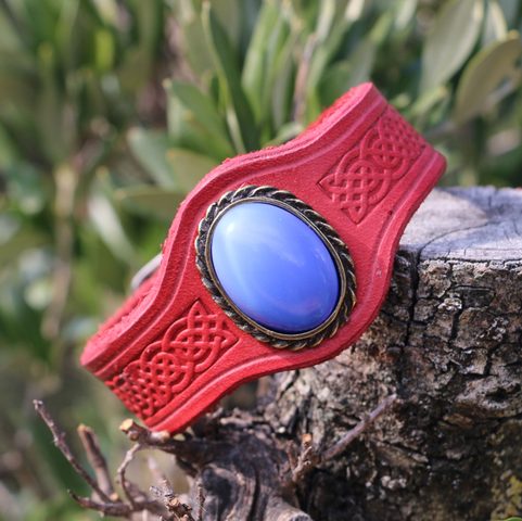 GRACIA LEATHER BRACELET WITH GLASS