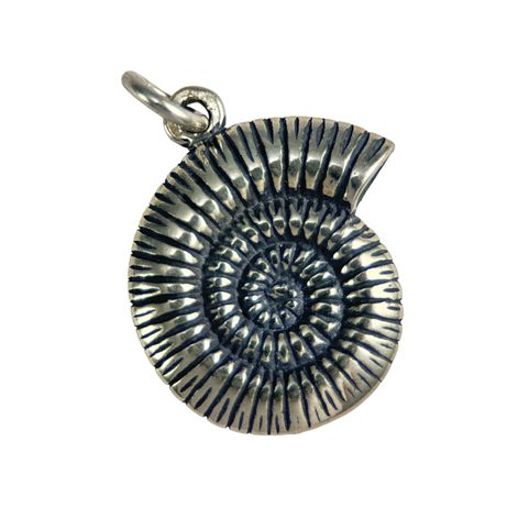 AMMONITE, STERLING SILVER PENDANT