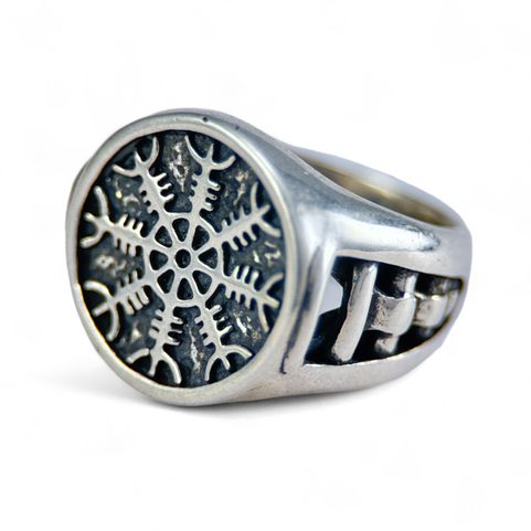 AEGISHJÁLMUR, WIKINGER RING, SILBER 925, 27G