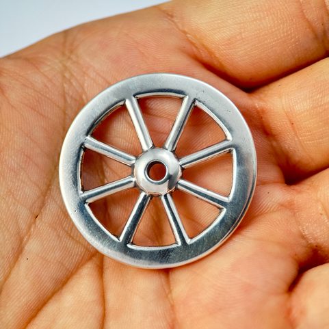 TARANIS WHEEL, OPPIDUM STRADONICE, BOHEMIA, SILVER REPLICA AG 925, 10 G