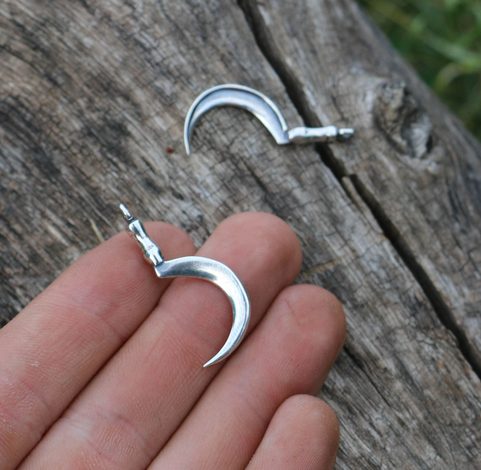 DRUID SICKLE, PENDANT, SILVER