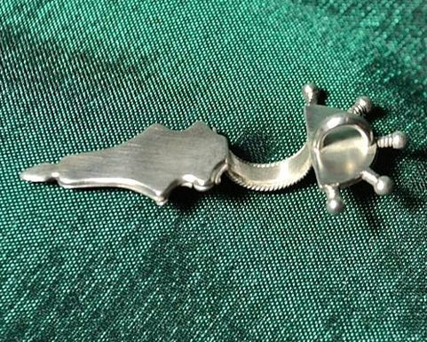 FIBULA - BRIDGE SLAVIC PENDANT, SERBIA, SILVER 925