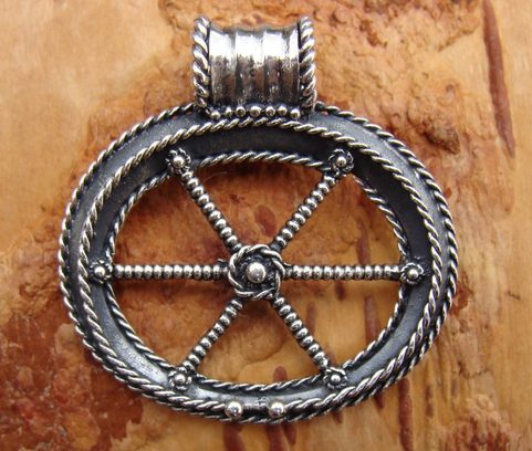 SOLAR CROSS, GOTLAND, SILVER PENDANT