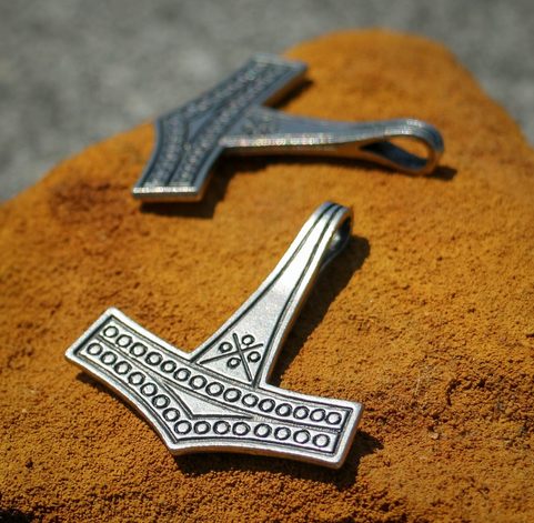 THOR'S HAMMER, DENMARK, ROMERSDAL, ZINC ANTIQUE SILVER