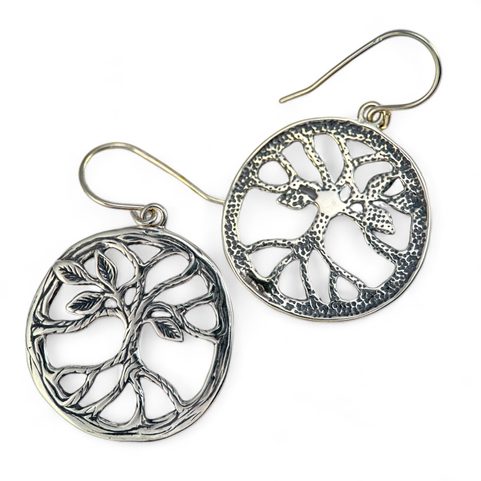 TREE - ARBOR, EARRINGS, SILVER