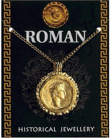 NECKLACE ROMAN COIN CAESAR
