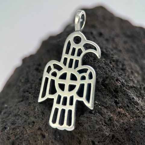 GOTISCHER ADLER, AMULETT, 5. JAHRHUNDERT, ITALIEN SILBER 925