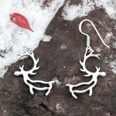 PORO, SAMI REINDEER, EARRINGS SILVER 925