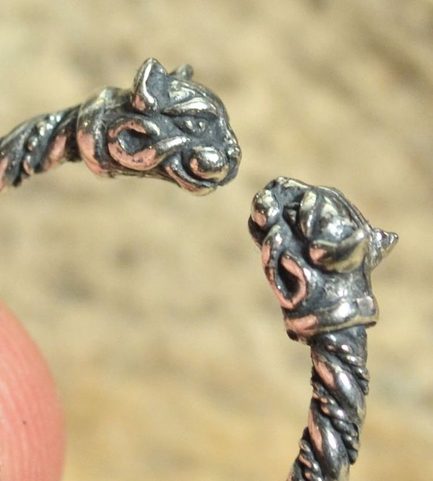 CHAT CELTIQUE, BAGUE EN ARGENT