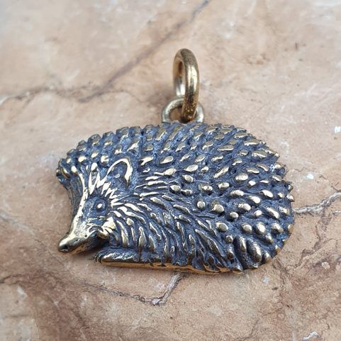 HEDGEHOG, BRONZE PENDANT
