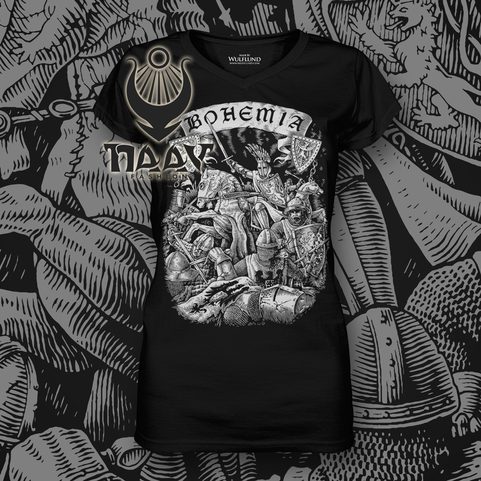 BOHEMIA, KING PREMYSL OTAKAR II. T-SHIRT, BLACK, LADIES'