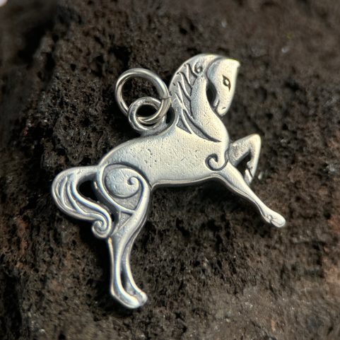 CELTIC HORSE, SILVER PENDANT