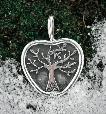 APPLE TREE, PENDANT, SILVER