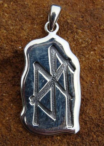 POWER, SILVER BIND RUNE PENDANT, AG 925