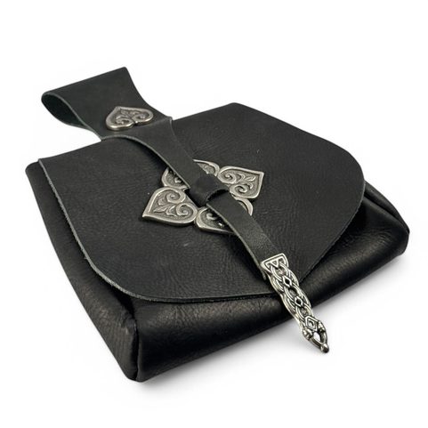 VIKINSKÁ KOŽENÁ BRAŠNA, BIRKA, ČERNÁ