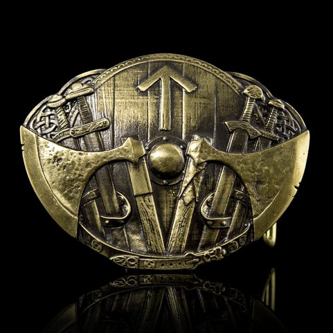 TIWAZ, BELT BUCKLE, BRASS