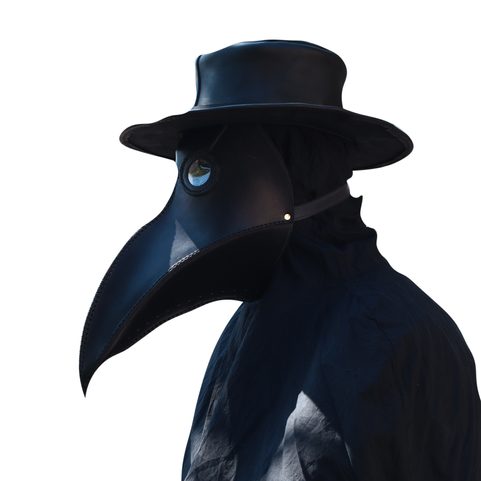 LEATHER HAT, BLACK