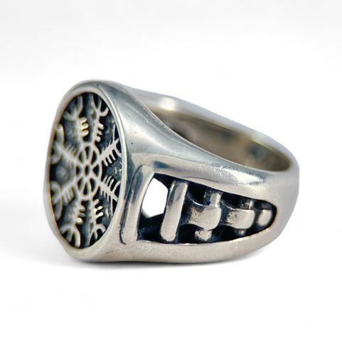 AEGISHJÁLMUR, WIKINGER RING, SILBER 925, 27G