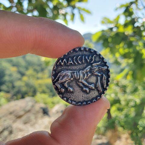 MACCIUS, CELTIC TETRADRACHM, REPLICA