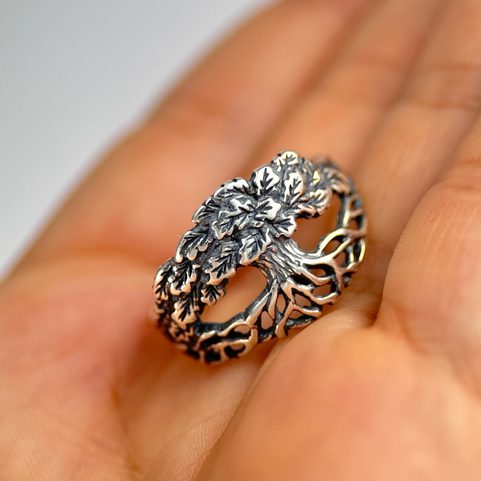 EICHENRING, SILBER 925