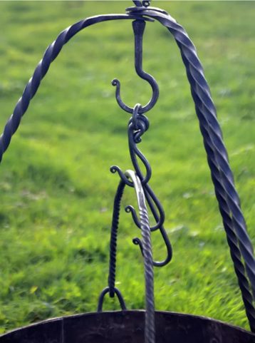 HAKENSET FÜR DEN TOPF - GESCHMIEDET, VERSTELLBAR