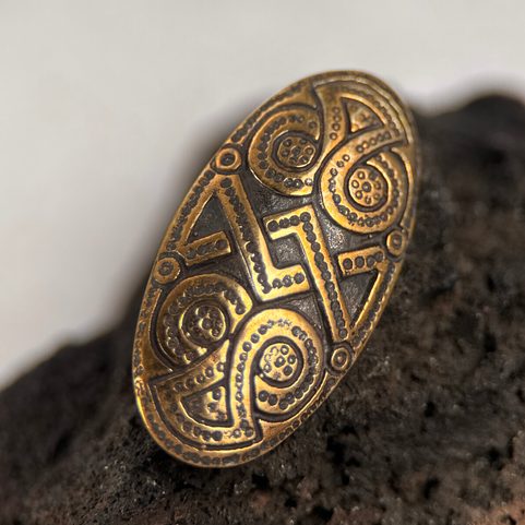 OVAL VIKING BROOCH, BRONZE