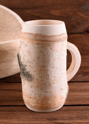 WOODEN BUCKET, BIRCH WOOD 0,5 L