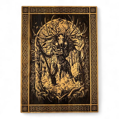 LESHY, DÉCORATION MURALE, BOIS 32X46CM