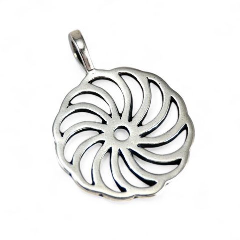 SUN SYMBOL IV, SILVER PENDANT