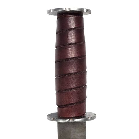 RONDEL OR BOLLOCK DAGGER KUTTENBERG, 14TH CENTURY, BLUNT REPLICA, BROWN