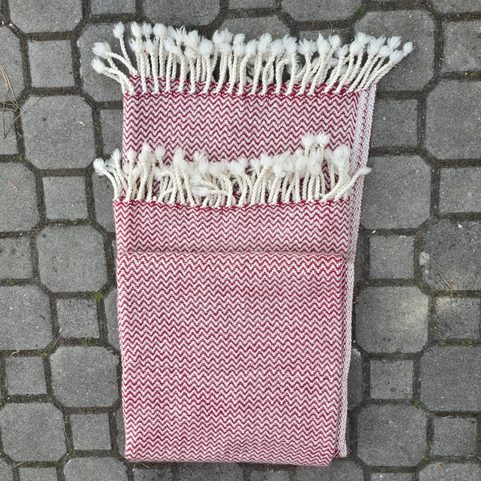 MERINO, WOOL BLANKET FROM THE BALKANS, ZIGZAG