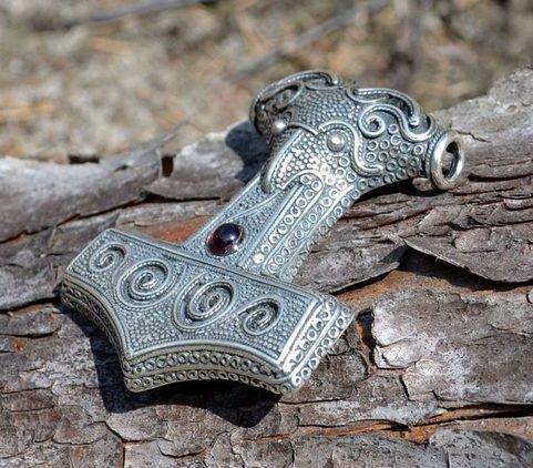 BIG THOR HAMMER FROM SKANE - SWEDEN, AG 925