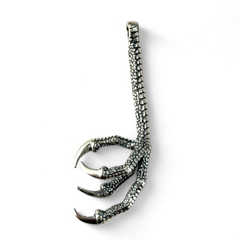 BIRD CLAW, PENDANT, SILVER