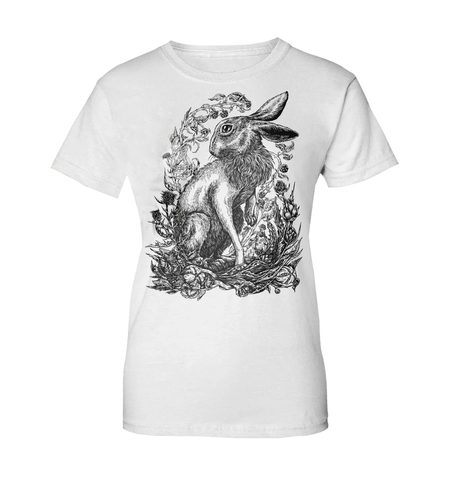 HARE, WOMEN'S T-SHIRT WHITE, DRUID COLLECTION