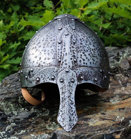 NORMAN NASAL HELMET DECORATED WITH PATINA 1.5MM