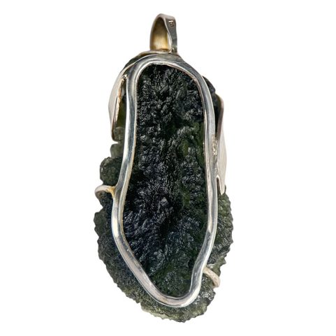 ERIS, CZECH MOLDAVITE STERLING SILVER PENDANT