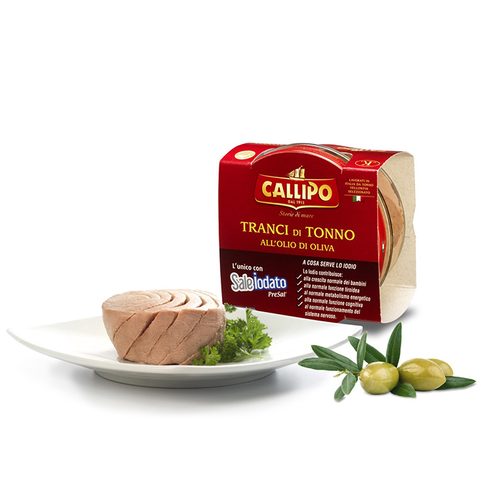 TUNA IN OLIVE OIL 160 G (GLASS) - CALLIPO