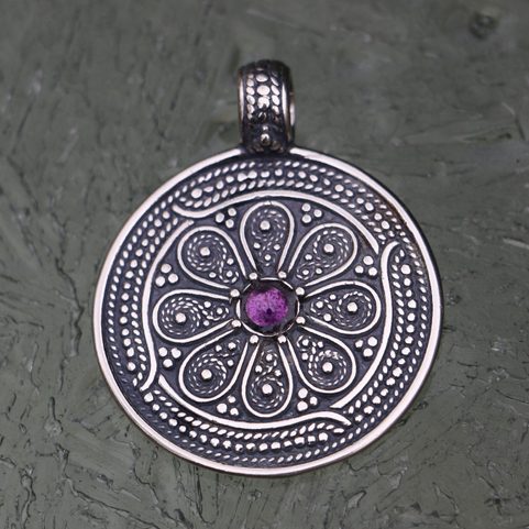 VESNA, SLAWISCHER SILBERSCHMUCK, AG 925, ALTSTÄDTER AMETHYST, 10G