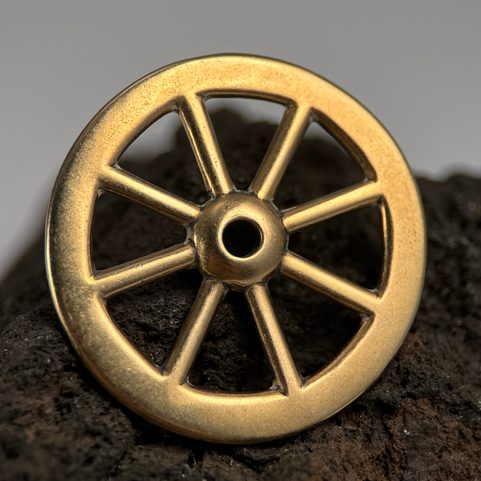 ROUE TARANIS, RÉPLIQUE EN BRONZE, VILLE DE STRADONICE, BOHÊME