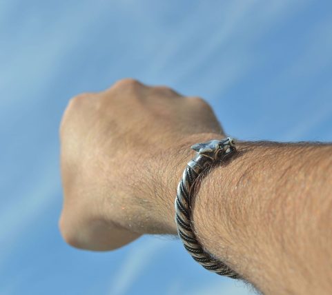 FENRIR, VIKING WOLF, ICELAND, BRACELET, SILVER 925