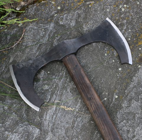 HACHE DE COMBAT FANTASY BARBARIAN, TRANCHANTE