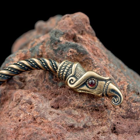 HUGINN AND MUNINN, VIKING BRACELET, BRONZE