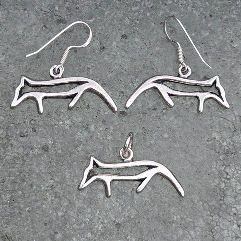 GUMPI, SÁMI WOLF, SILVER EARRINGS, AG 925/1000