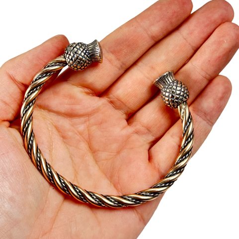 SCOTTISH THISTLE - ALBA, BRONZE BRACELET