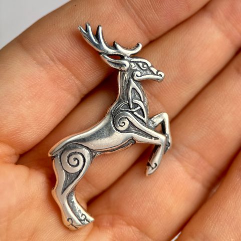CERF CELTIQUE - HERNE, PENDENTIF EN ARGENT