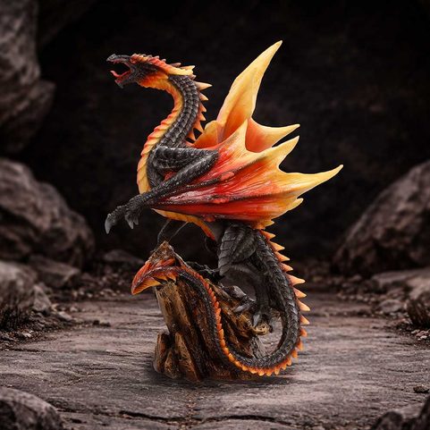 FIGURINE DE DRAGON OBSIDIAN INFERNO, 23,7 CM